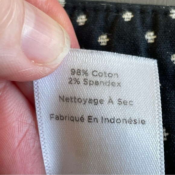 Talbots Chatham Ankle Pants Polka Dots | Side Zip Size: 2 | Color: Blue & White - Picture 9 of 12